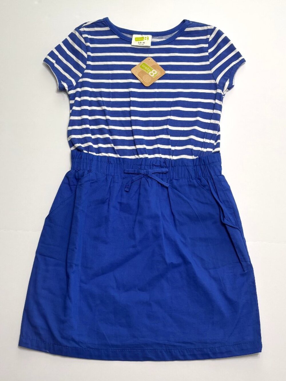 NWT Crazy 8 Girls Striped Dress Size 5/6